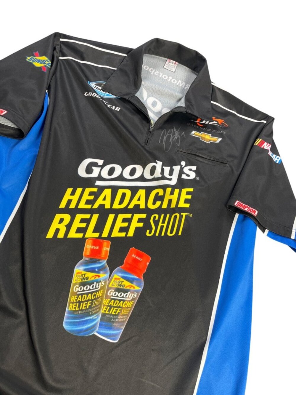 Simpson Mens Racing Regan Smith Shirt XXL NASCAR Goody's #7 Autographed